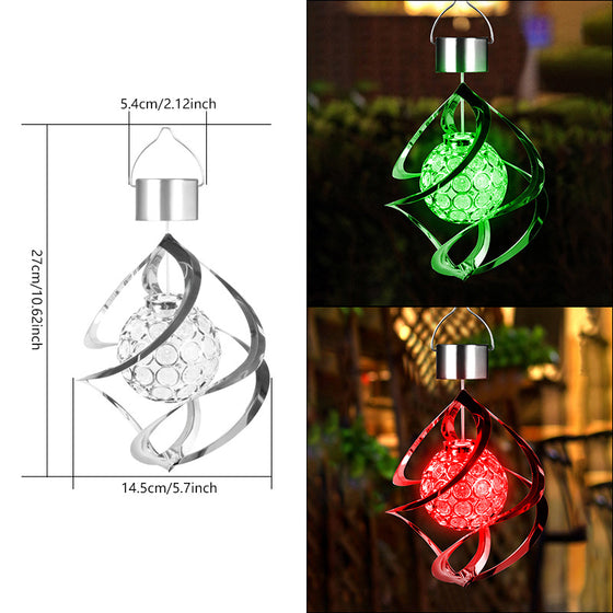 Solar Powered LED Wind Spinner Light Decor product image 6