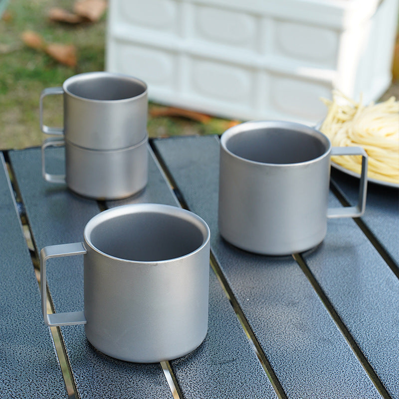 Pure Titanium Double Layer Coffee Cup
