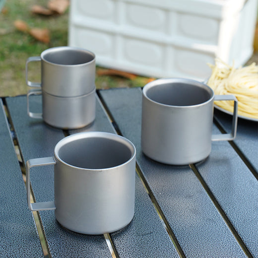 Pure Titanium Double Layer Coffee Cup
