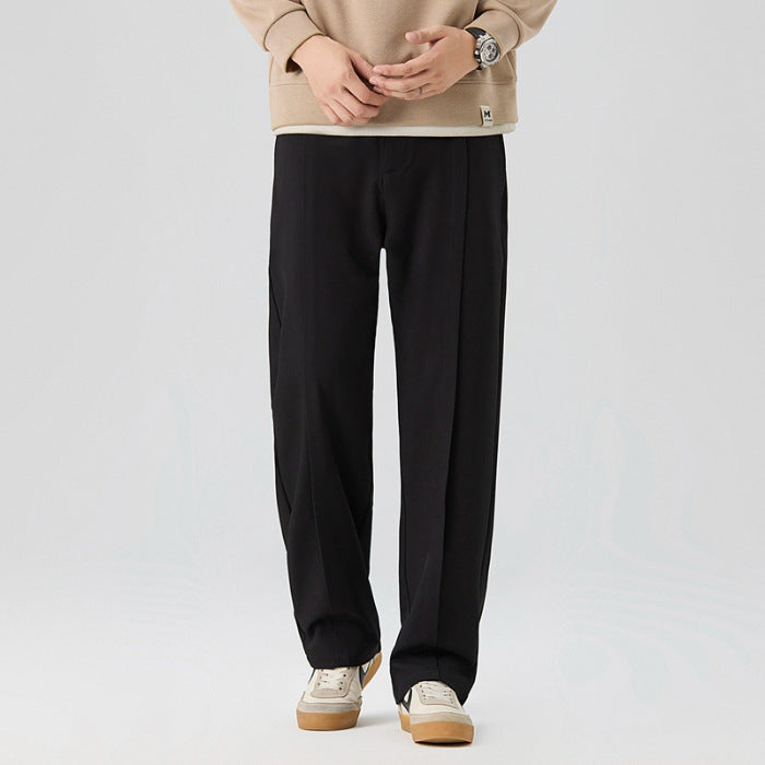 Men's Design Sense Loose Sports Trousers Straight Leg Wide Leg Pants