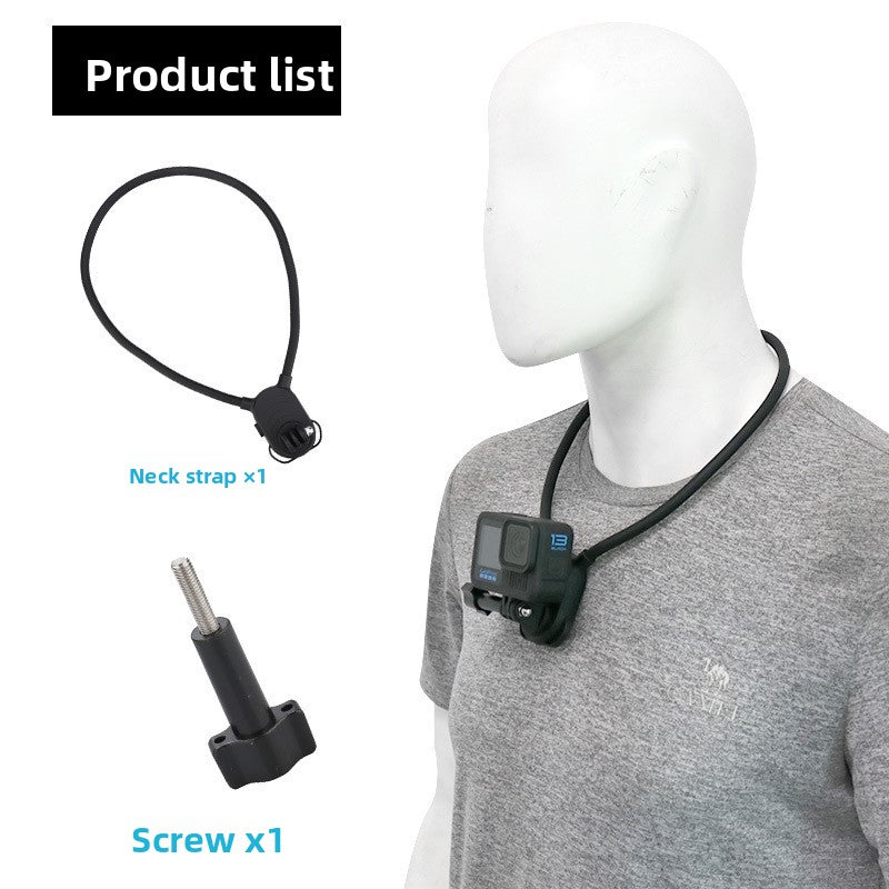 Sports camera mobile phone silicone hanging neck bracket