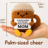 Hand-Crocheted Coffee Cup Doll with Long Legs