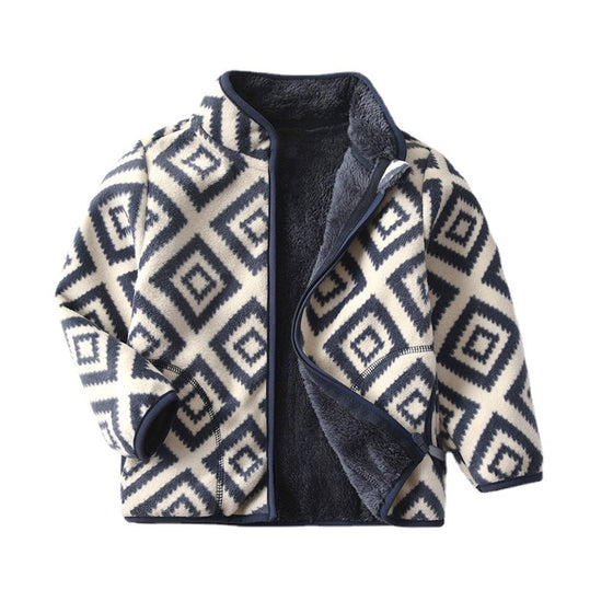 Childrens Fleece Lined Zip Jacket Warm Polar Fleece Top Coat product image 3