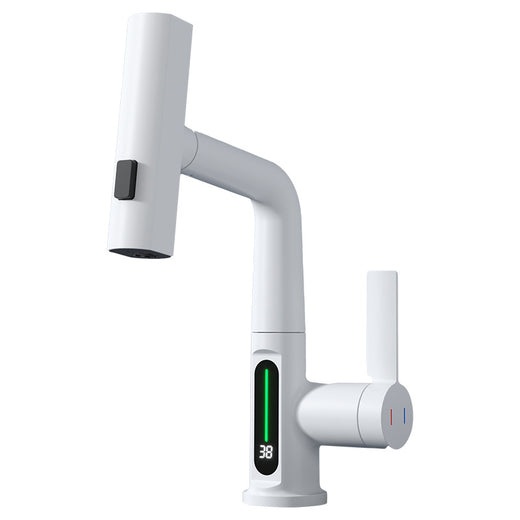 Adjustable Height Pull Out Basin Faucet