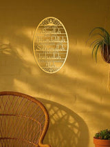 Metal wall art casting shadow detail on wall