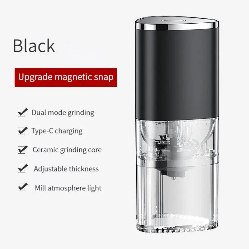 Portable USB coffee grinder fresh coffee grounds