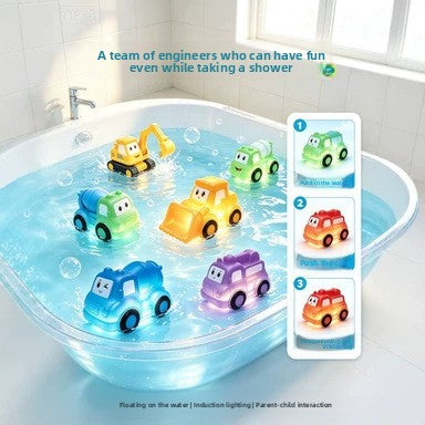 Cute Cartoon Squeeze Vinyl Toy Car Set