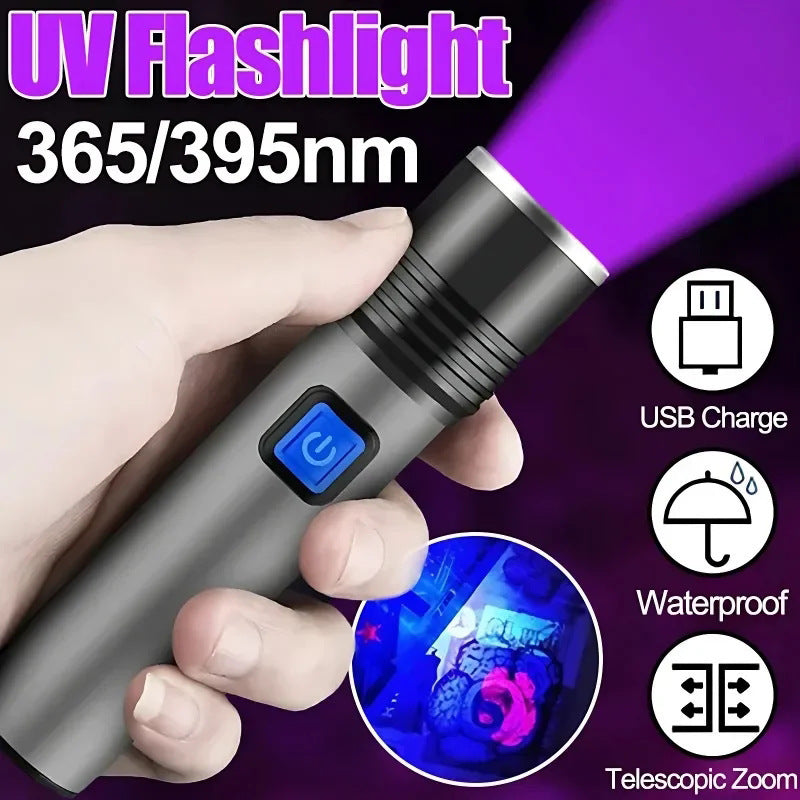 USB Rechargeable Aluminum Alloy LED Flashlight
