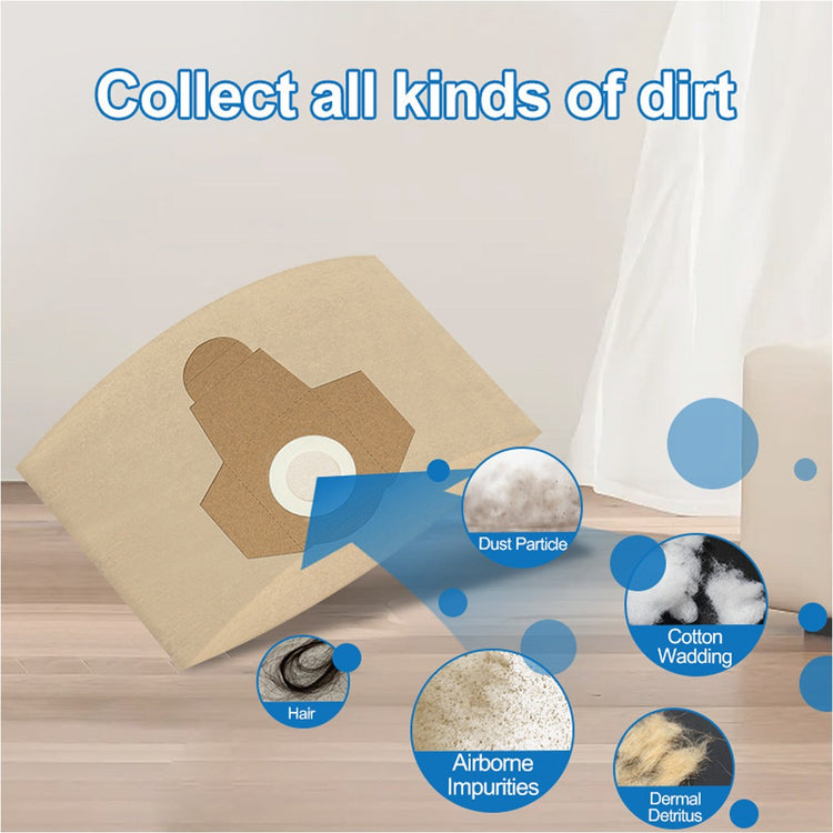 10PCS 20L Vacuum Cleaner Dust Bags Filter Set