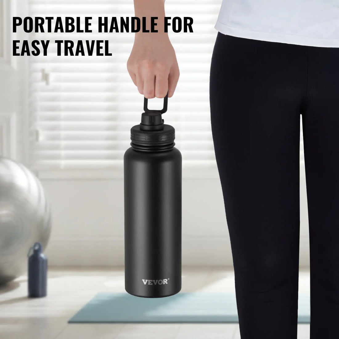 40oz stainless steel water bottle detail