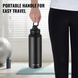 40oz stainless steel water bottle detail
