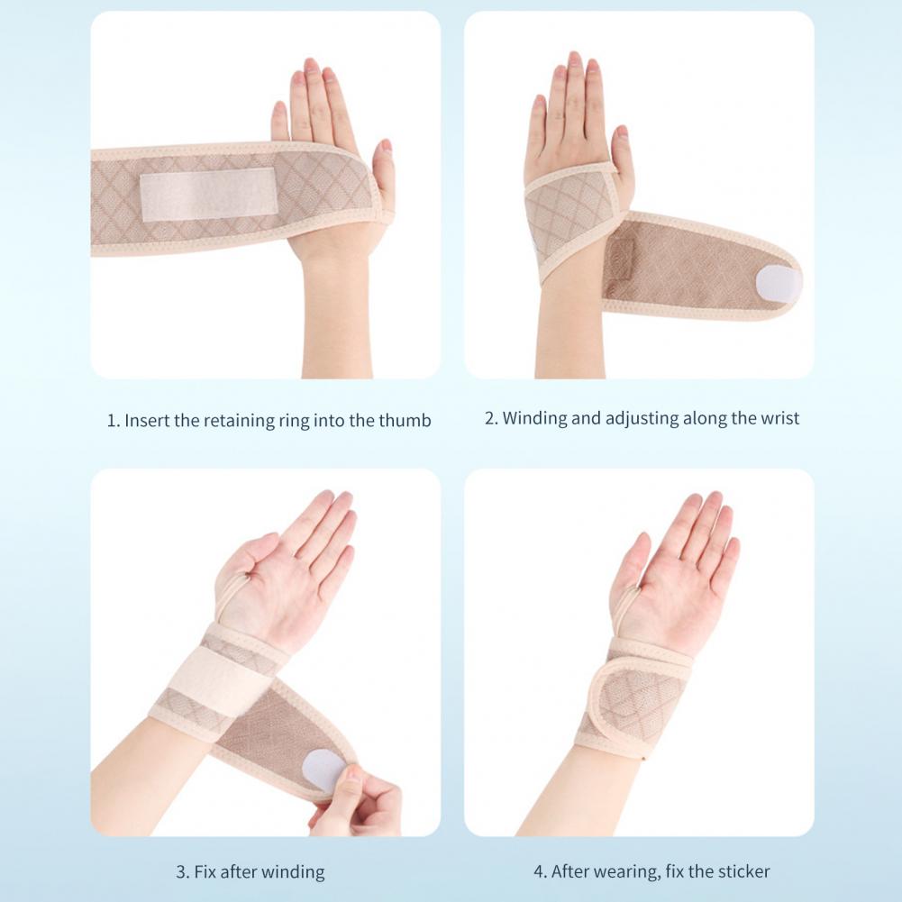 Wrist brace worn while using a mouse at a computer