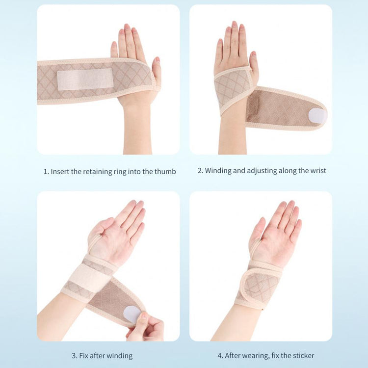 Wrist brace worn while using a mouse at a computer