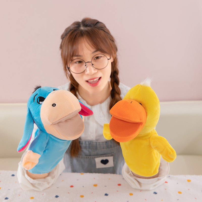 Open-mouthed animal puppets