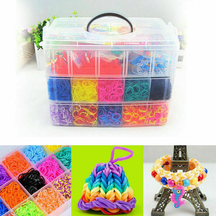 15000PCS Rubber Loom Bands Bracelet Kit