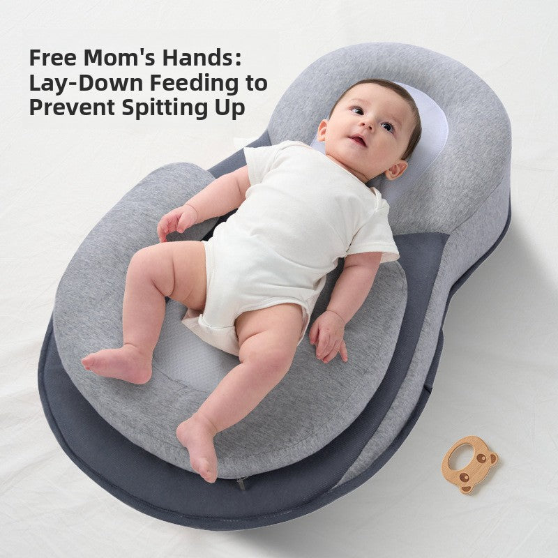 Baby incline feeding pillow with sloped modal cover, photo 1