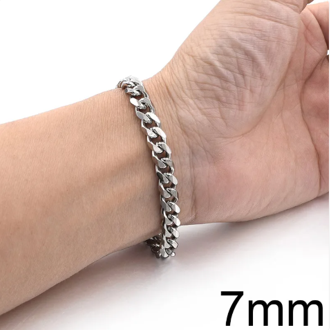 Titanium Steel Cuban Bracelet - Image 35