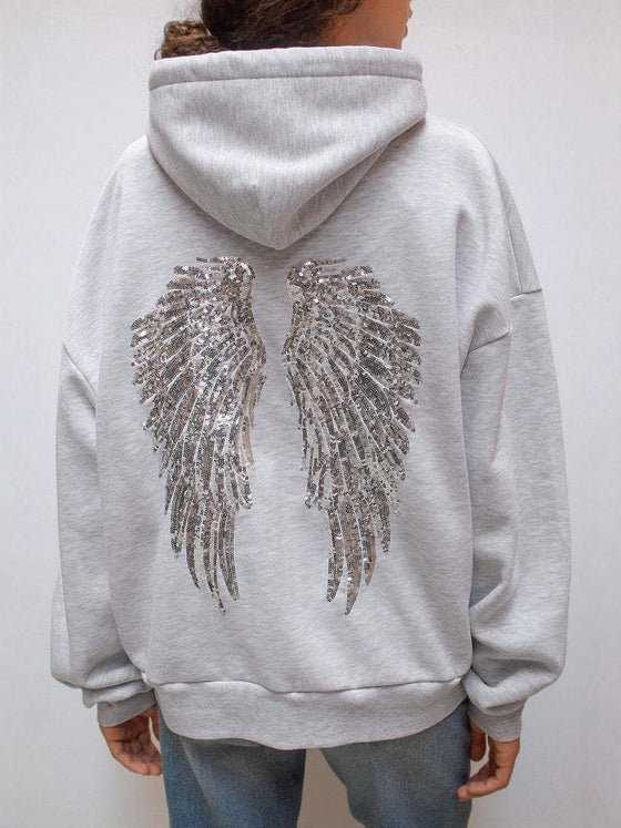 Sweet & Spicy Style Wings Sequin Casual Hoodie and Trousers Clothing & Accessories product image 3