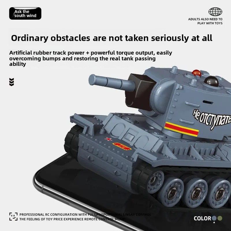 Mini desktop remote control battle tank, view 3