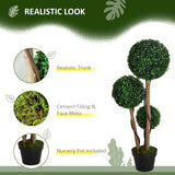 Close-up of artificial boxwood leaf texture