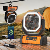 Portable Camping Fan with LED Light