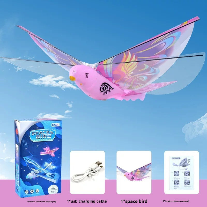Electric Simulation Luban Flying Bird 360 Degree Spinning Flapping Wing Glowing Toy