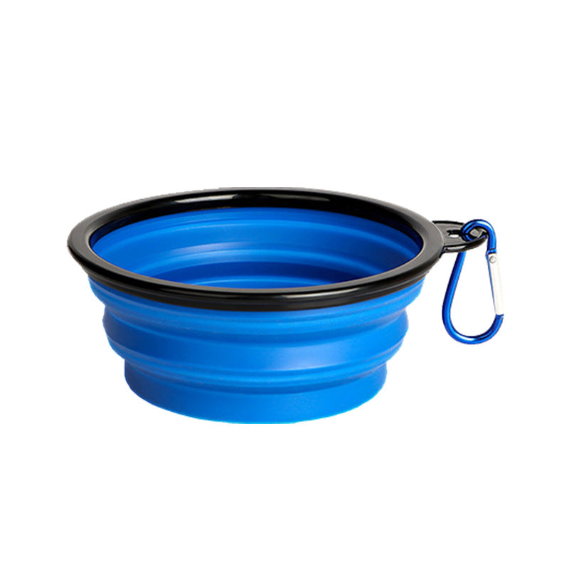 Portable pet outdoor drinking water adjustable bowl