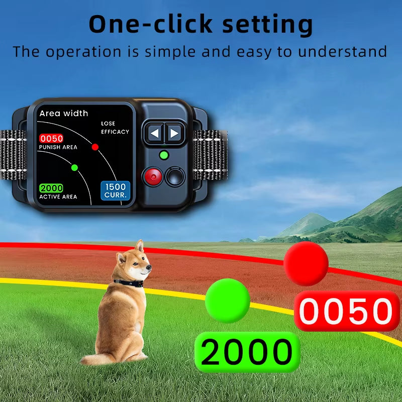 Smart GPS Pet Electronic Fence - New Model Wireless Dog Containment System with Outdoor Waterproof & Anti-Loss Shock Collar