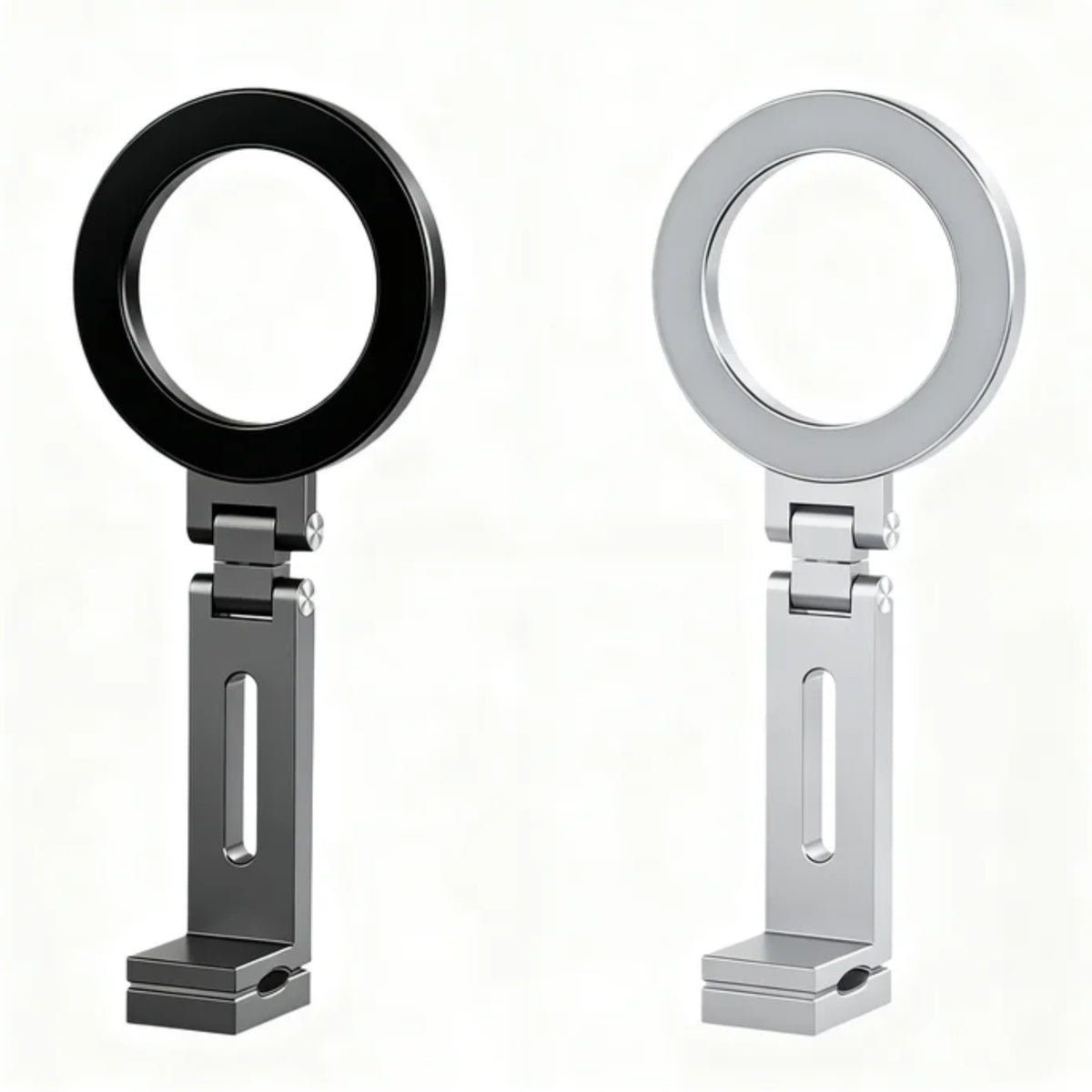 Portable magnetic phone stand Dark Gray and Silver color options