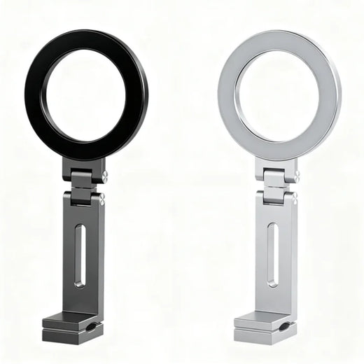 Portable magnetic phone stand Dark Gray and Silver color options