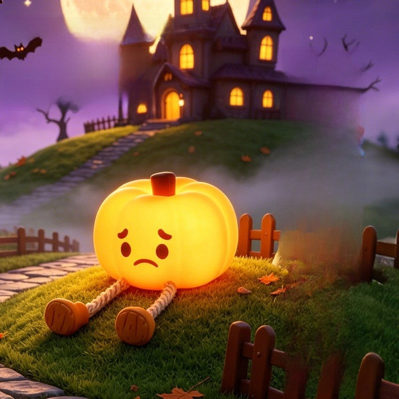 Halloween Pumpkin Silicone Touch Night Light