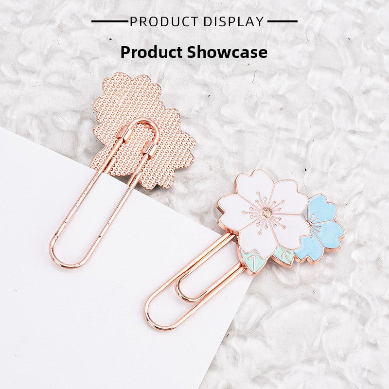 Cute Sakura Shaped Metal Paperclip