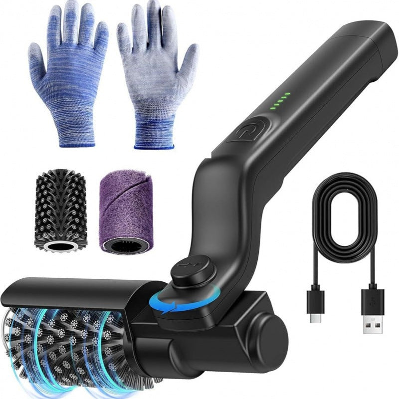 Grill brush cleaning grill