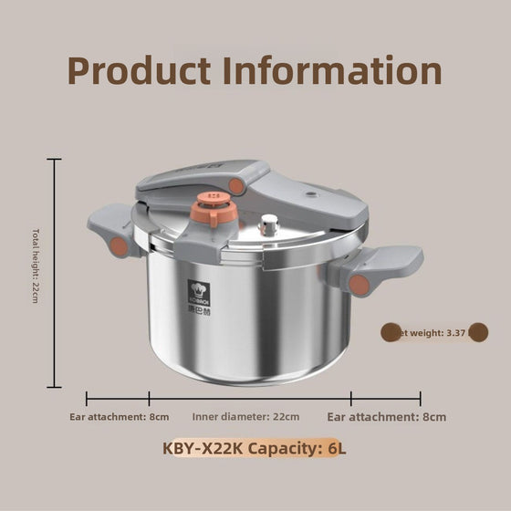 Household Pressure Cooker in 6L and 8L Sizes, image 6 of 7
