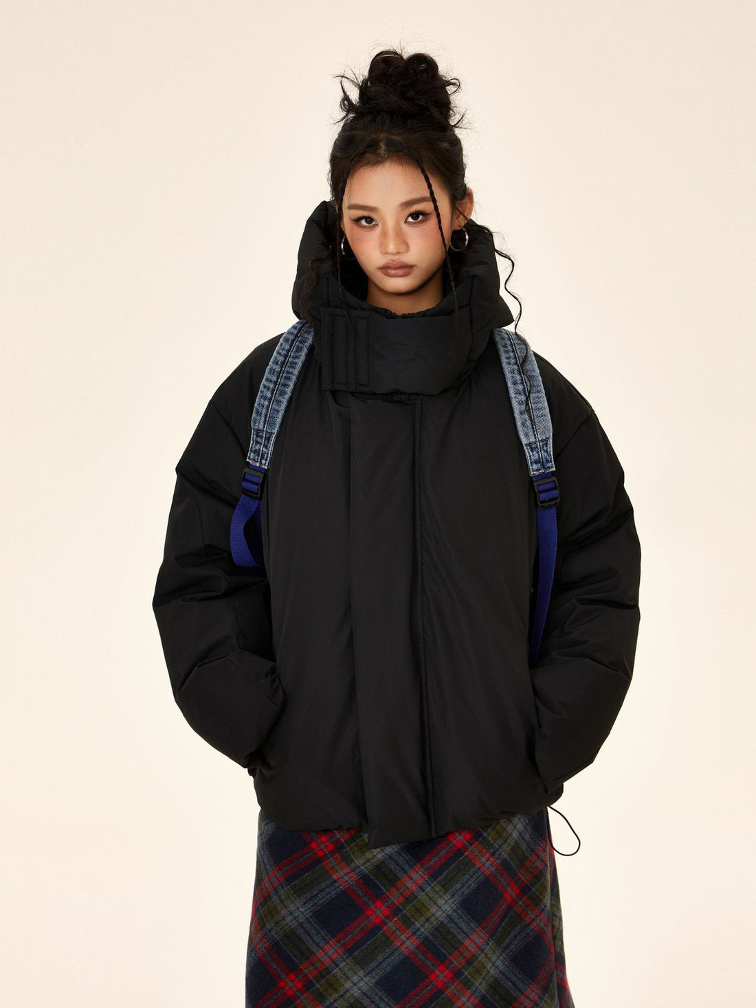 Men's High Collar Cotton-Padded Thickened Jacket