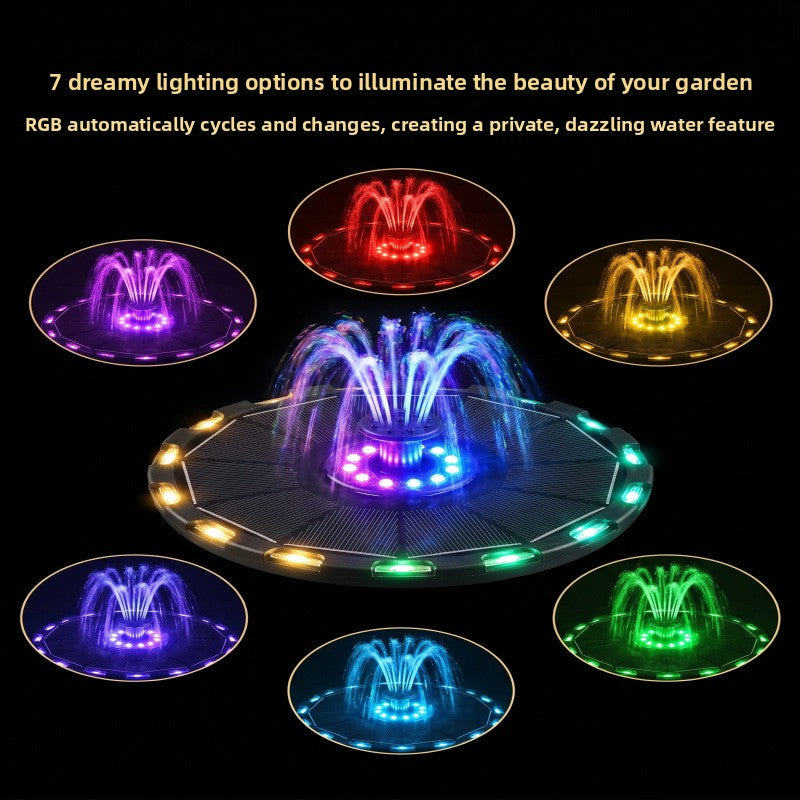Solar Powered Floating Fountain