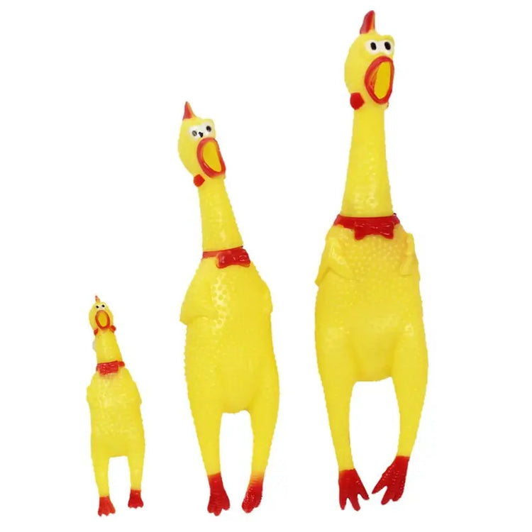 Screaming chicken pet toy
