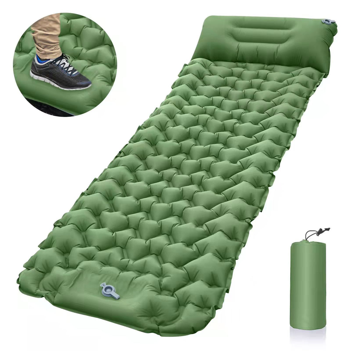 Portable Inflatable Mattress with Built-in Pump