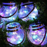 Solar Cracked Glass Bottle Light