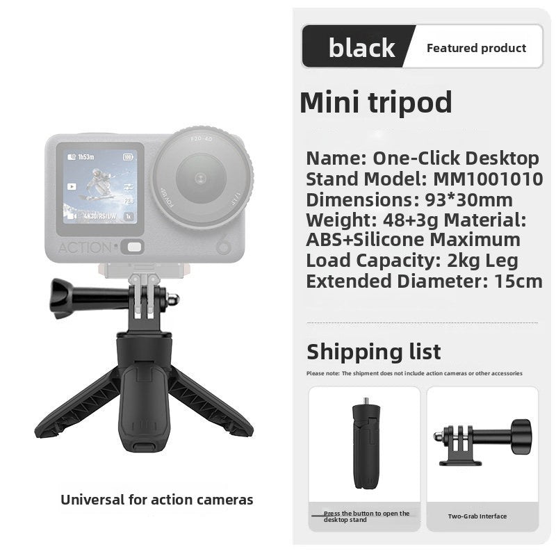 Mini One-Touch Open Tripod Stand for DJI Action Camera Pocket 4 Pro 3