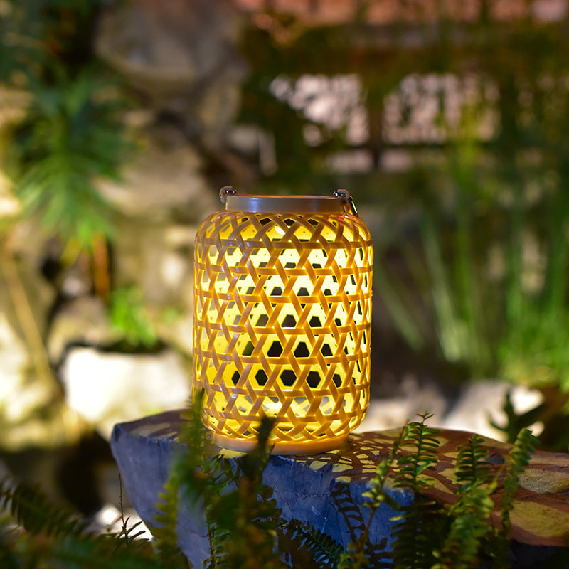 Decorative Solar Rattan Garden Lantern