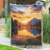 Jacquard Camping Blanket Sofa Throw