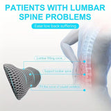 Ergonomic Memory Foam Lumbar Pillow for Back - Medium Soft Knit Fabric Cover, Removable, Ideal for Car Seat, Office Chair