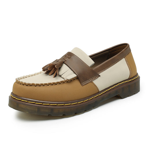 Women Genuine Leather Tassel Loafers
