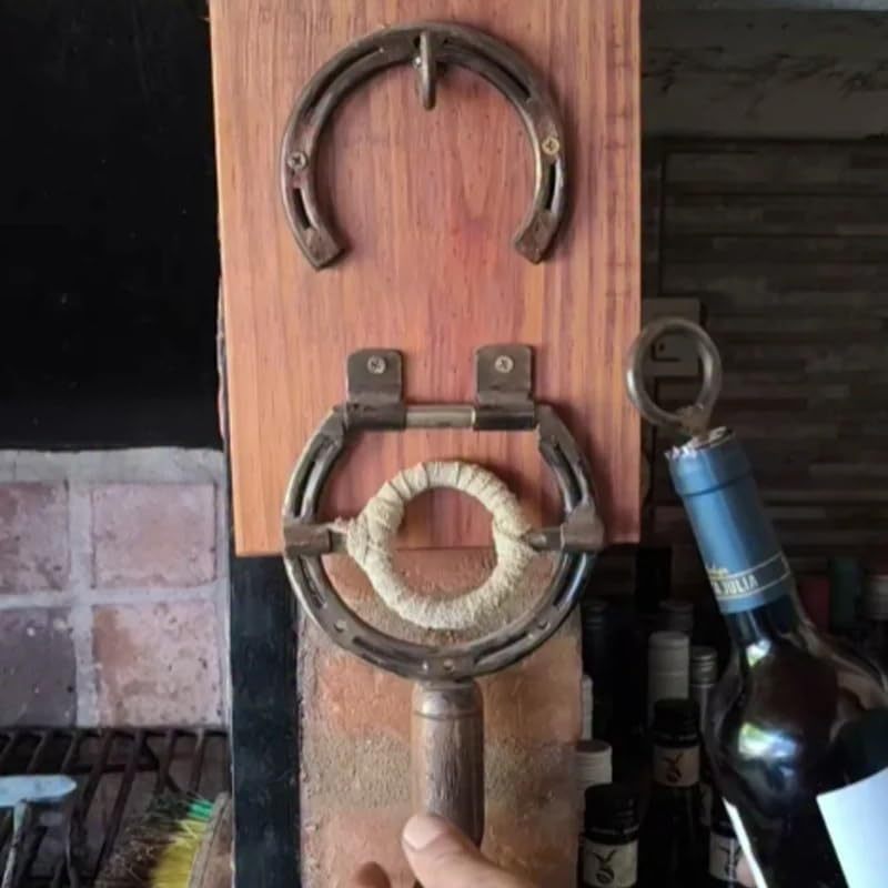 Wall-Mounted Horseshoe-Shaped Wine Opener