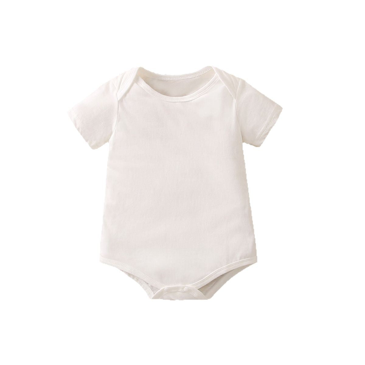 Solid-color short-sleeve hip-covering top