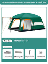 Outdoor Camping Tent Two Rooms