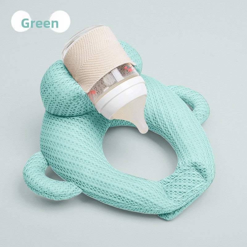 Portable anti-spitting-up baby bottle-feeding pillow for infants product image 8