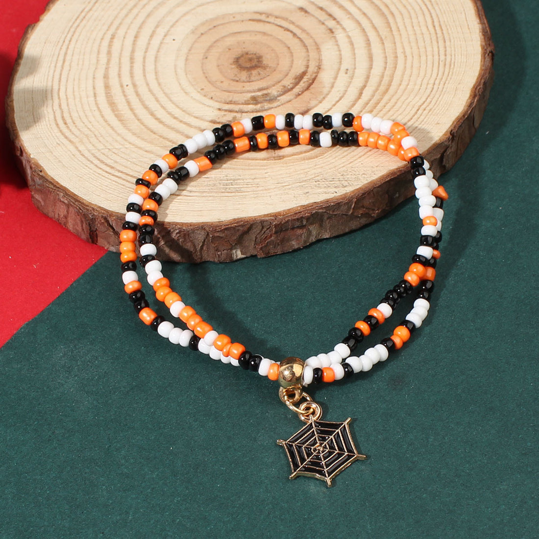 Halloween pumpkin bat ghost mithing bracelet