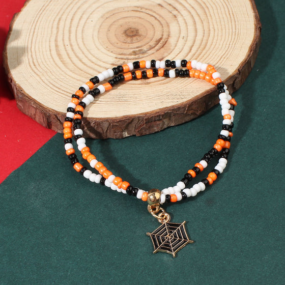 Halloween pumpkin bat ghost mithing bracelet